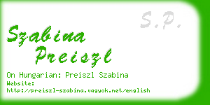 szabina preiszl business card